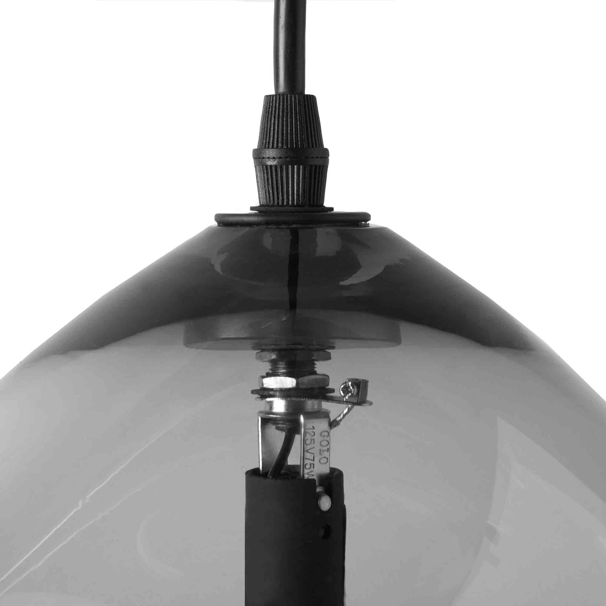 Smoked glass teardrop pendant light sales