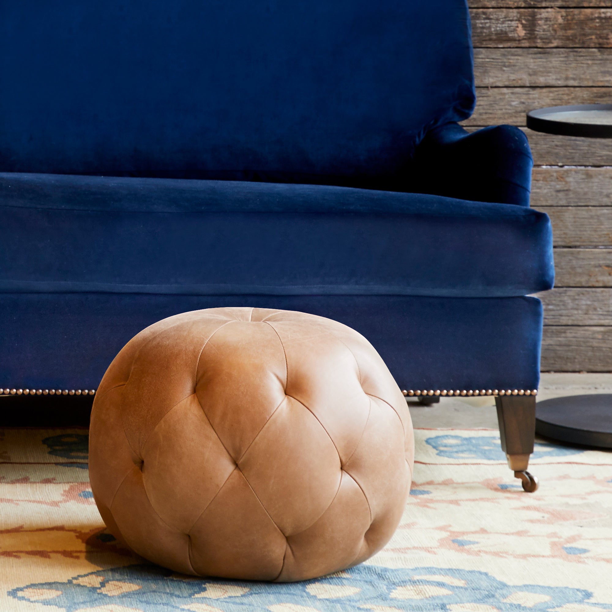  Pouf Ottoman 26" - Marvell Chestnut 